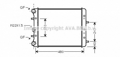 AVA QUALITY COOLING saa2005 -  Радиатор, охлаждение двигателя